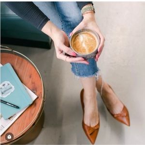 Sarah Flint |  Natalie Shoes | Bow Accent Brown
Leather Flats - Sz. EU42.5